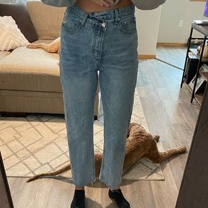 Princess Polly asymmetrical jeans